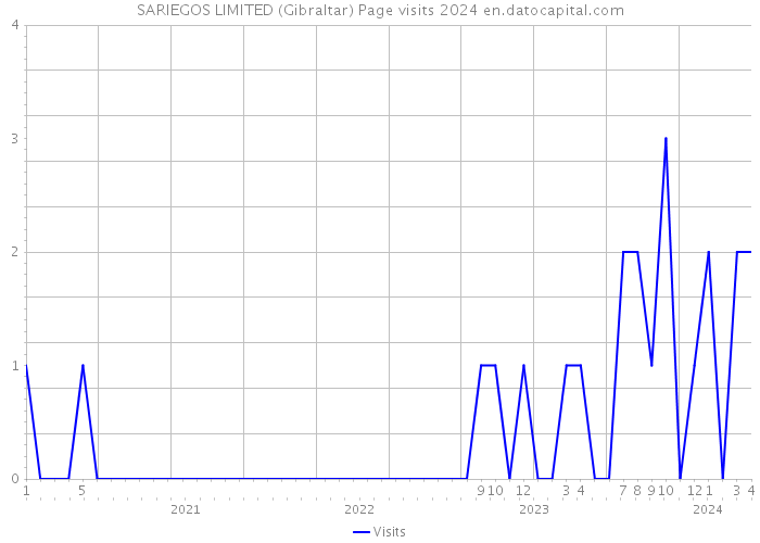 SARIEGOS LIMITED (Gibraltar) Page visits 2024 