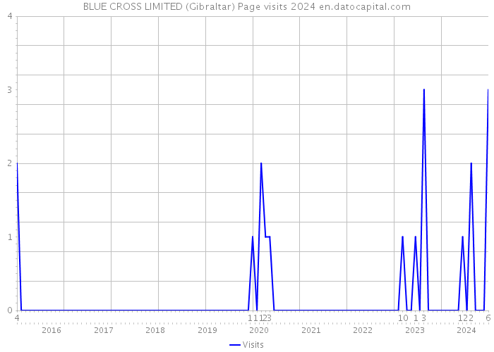 BLUE CROSS LIMITED (Gibraltar) Page visits 2024 