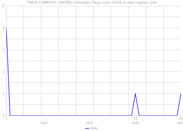 TWOS COMPANY LIMITED (Gibraltar) Page visits 2024 